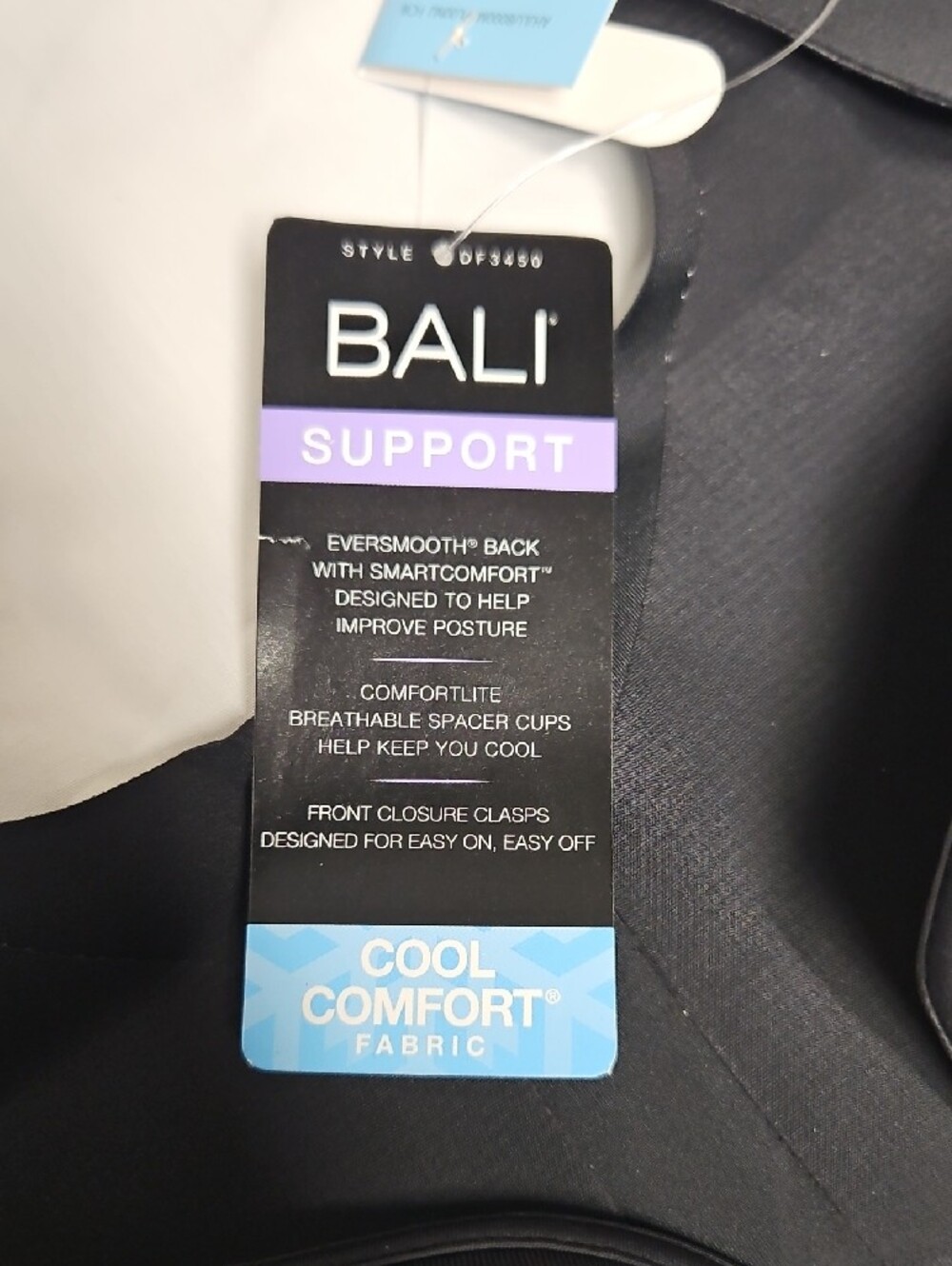 Bali Black Full-Coverage Support Bra - Picture 2 of 7